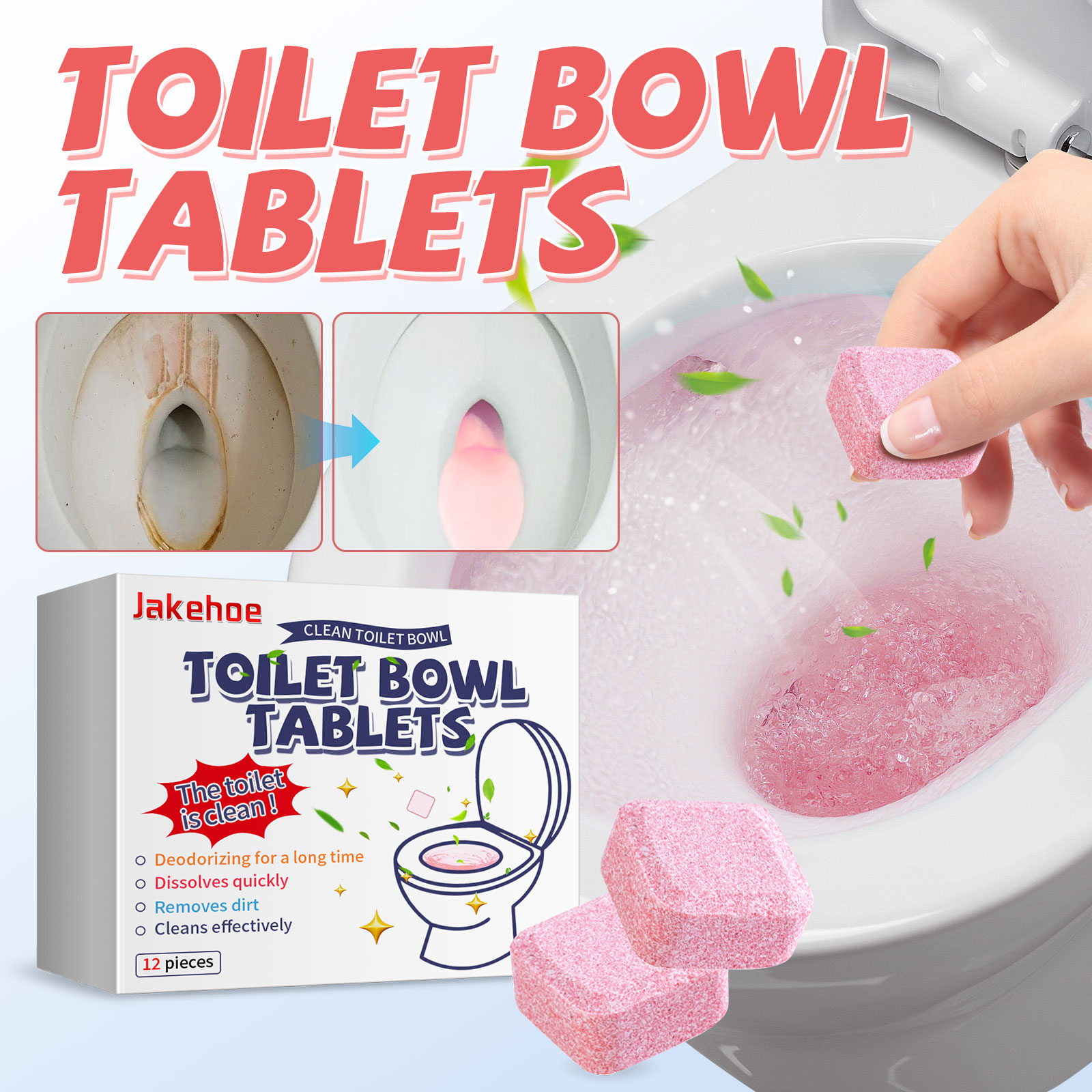 12pcs Toilet Cleaning Tablet R - đánh giá và giá Home Bathroom With Urinal