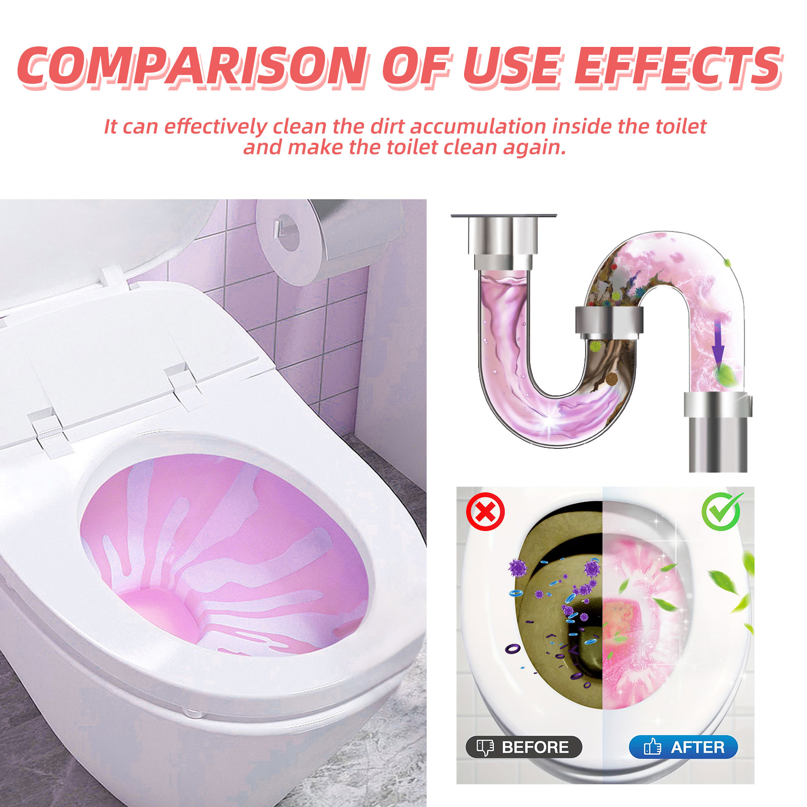 12pcs Toilet Cleaning Tablet R - đánh giá và giá Home Bathroom With Urinal
